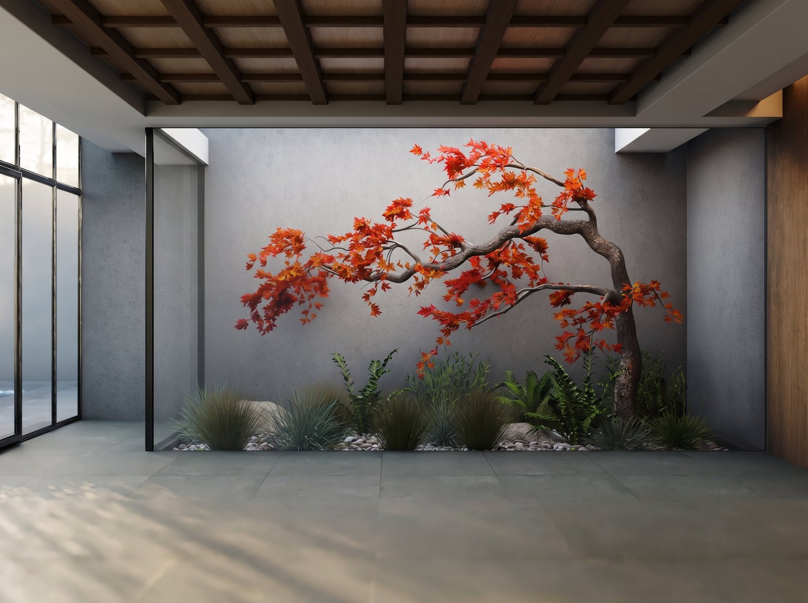 Close detail of a hand-finished cherry blossom branch